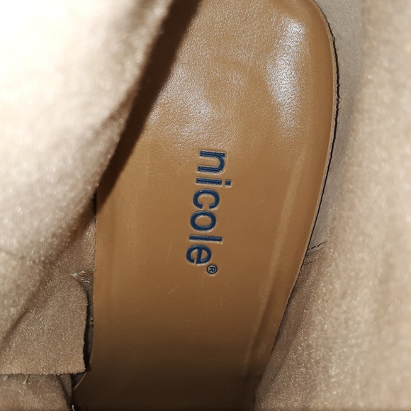Nicole tan suede calf height square toe bo… - Picture 6 of 7